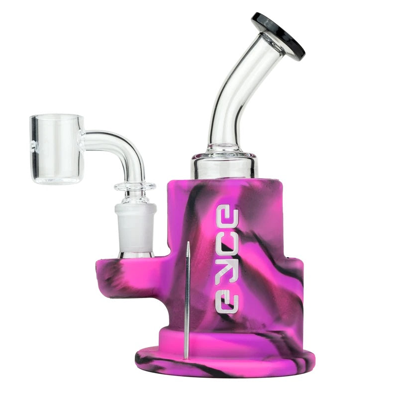 Eyce Spark Rig Bangin — silicone smart e-rig with built-in glass top in Bangin red and black colorway