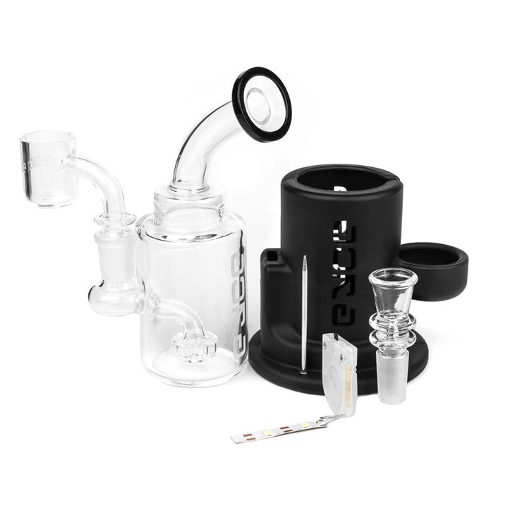 Eyce Spark Rig Black — black Spark Rig disassembled showing components