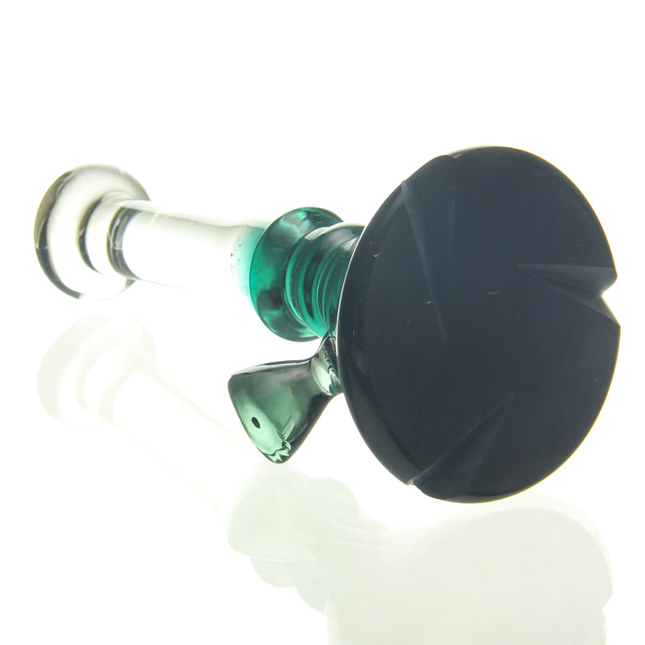 Str8 Glass - Spinner Tube Cap - Teal & Black