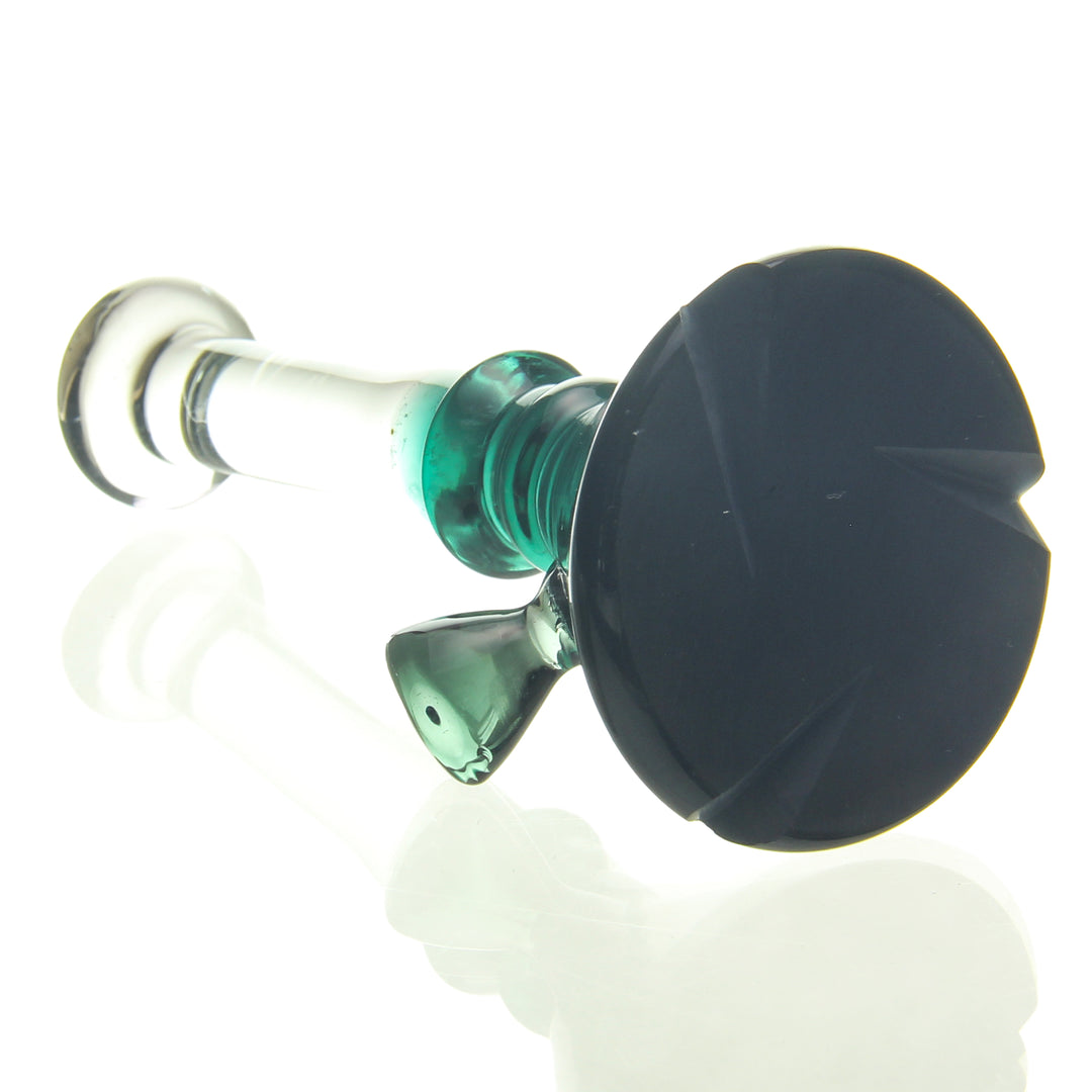 Str8 Glass - Spinner Tube Cap - Teal &amp; Black