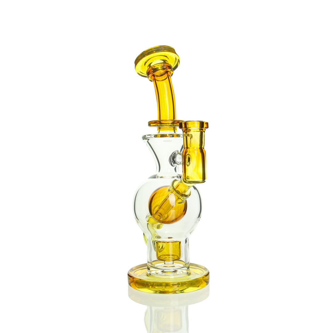 Fat Boy Glass Ball Rig Northstar Yellow — heady ball rig, hero shot