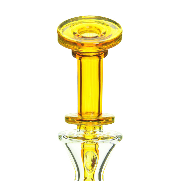 Fat Boy Glass Ball Rig Northstar Yellow — heady ball rig, side profile