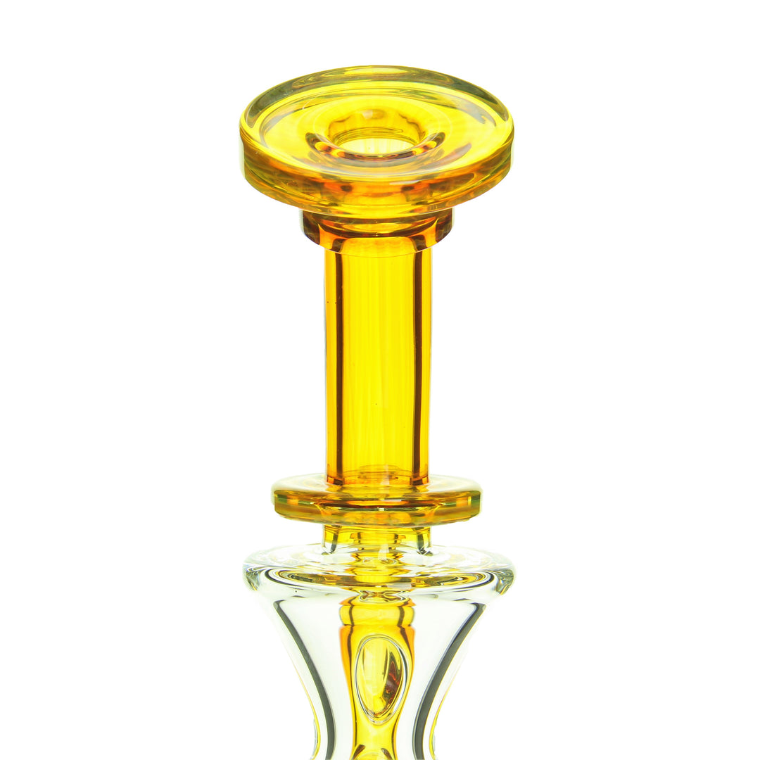 Fat Boy Glass Ball Rig Northstar Yellow — heady ball rig, side profile