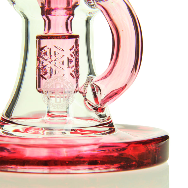 Fat Boy Glass FTK Karmaline — FTK heady dab rig, mouthpiece and joint detail