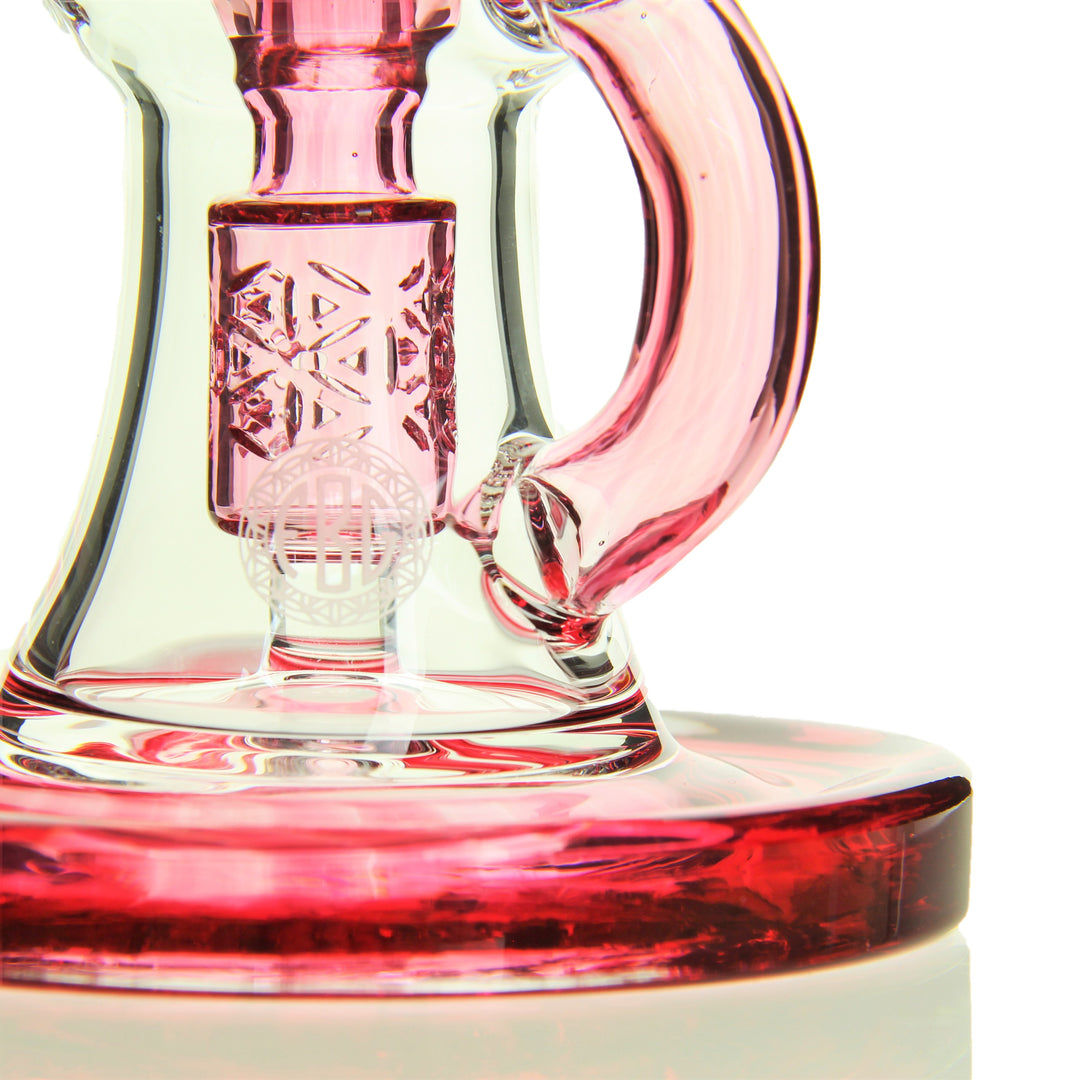 Fat Boy Glass FTK Karmaline — FTK heady dab rig, mouthpiece and joint detail