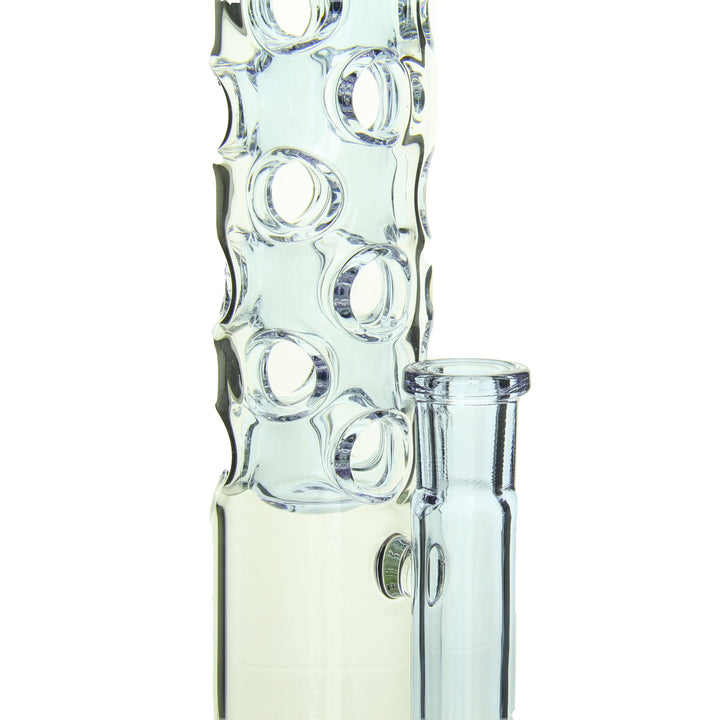 Fat Boy Glass Tall Straight Fab Gemini — tall straight fab dab rig, mouthpiece and joint detail