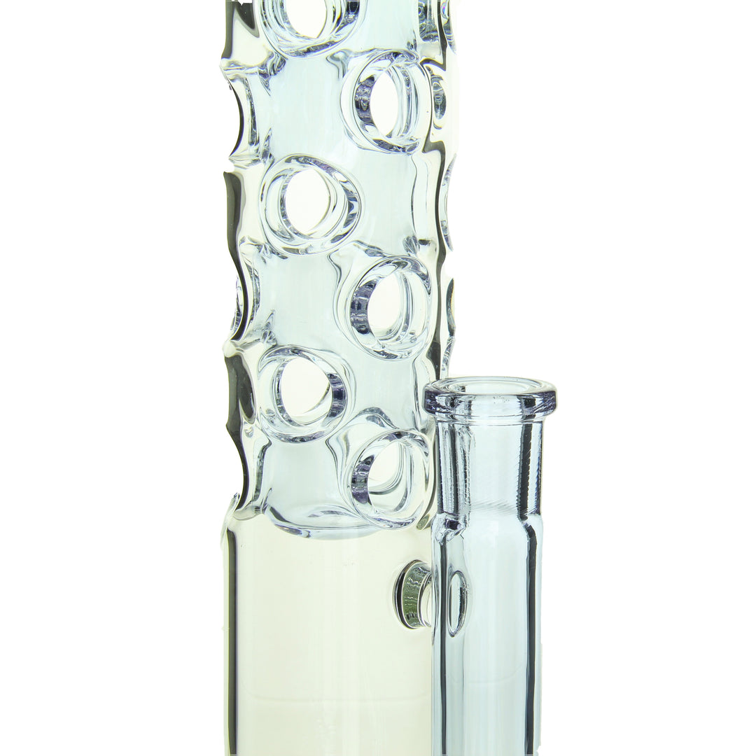 Fat Boy Glass Tall Straight Fab Gemini — tall straight fab dab rig, mouthpiece and joint detail