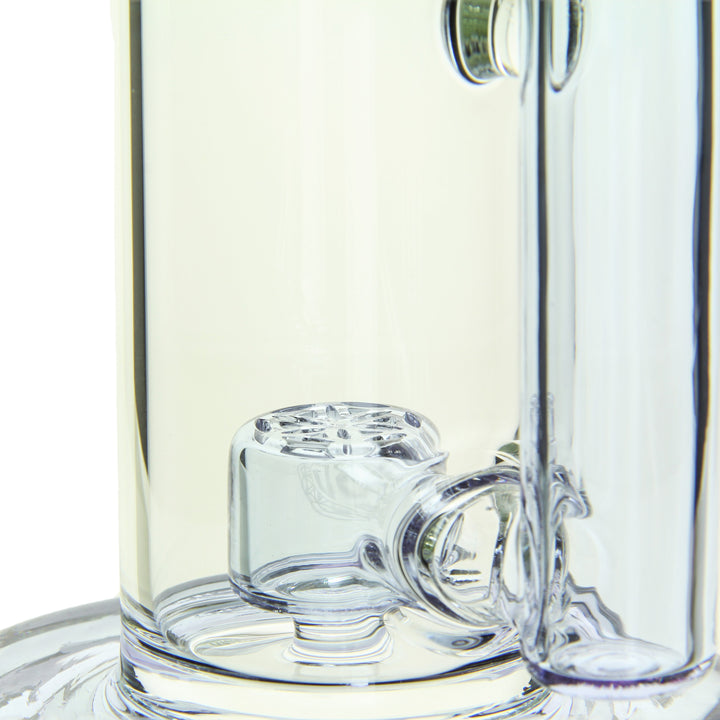 Fat Boy Glass Tall Straight Fab Gemini — tall straight fab dab rig, high-res worked glass detail
