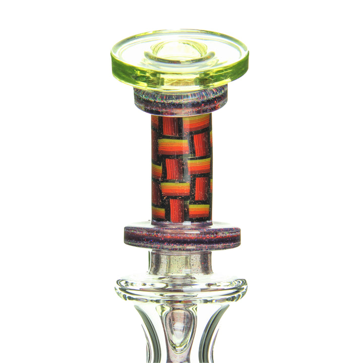 Fat Boy Glass Worked Ball Rig Half Life with Crushed Opal — worked heady ball rig, side profile