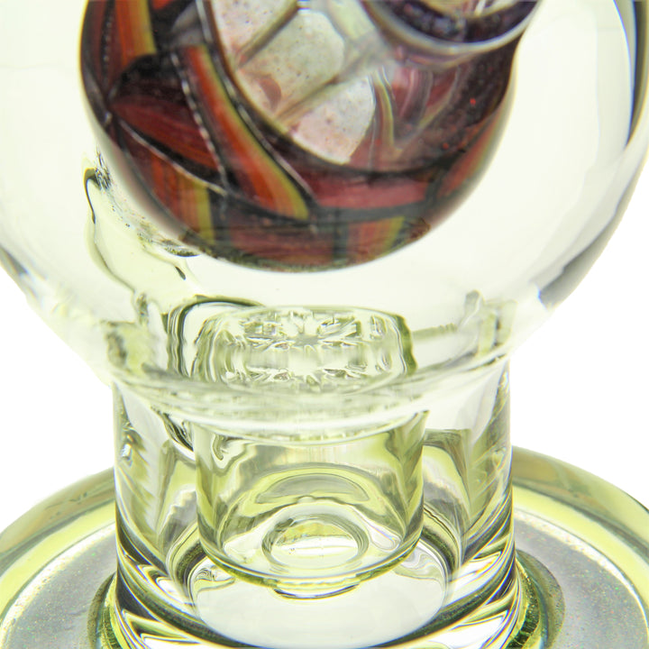 Fat Boy Glass Worked Ball Rig Half Life with Crushed Opal — worked heady ball rig, high-res worked glass detail