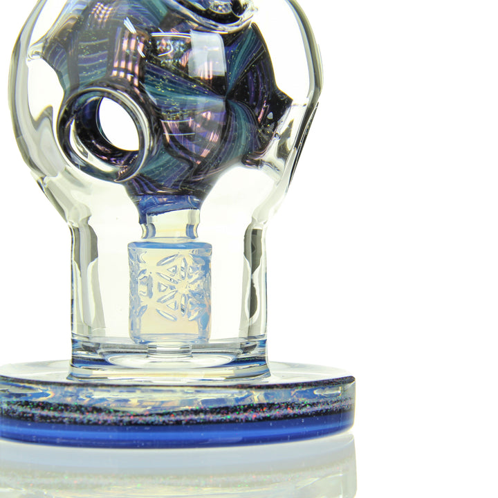 Fat Boy Glass Worked Exosphere Lucid with Crushed Opal — worked exosphere ball rig, high-res worked glass detail