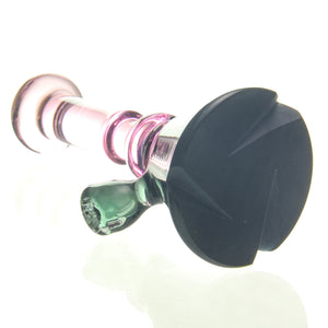 Str8 Glass - Spinner Tube Cap - Pink & Black