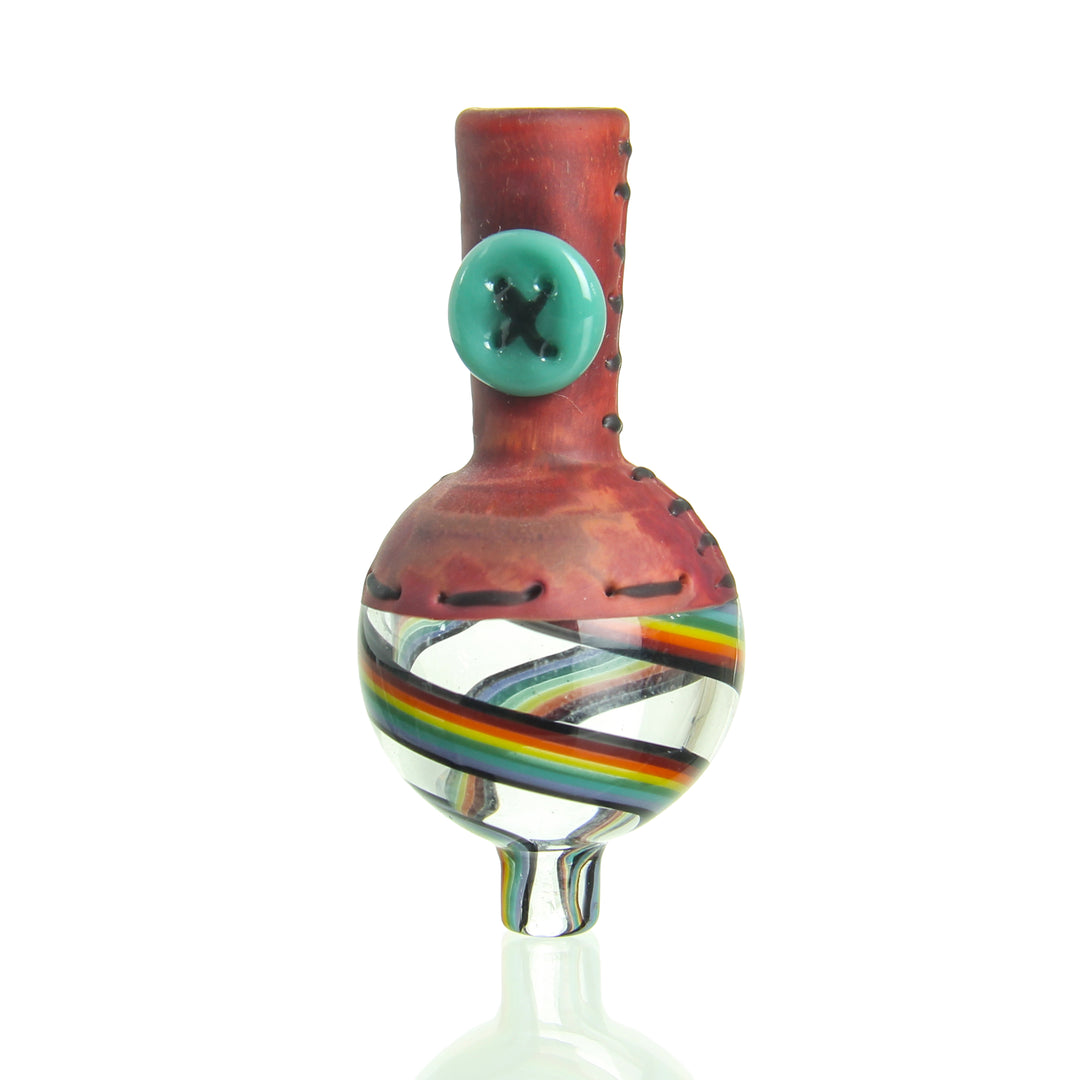 Muller Glass - Bubble Cap - Persimmon Strike