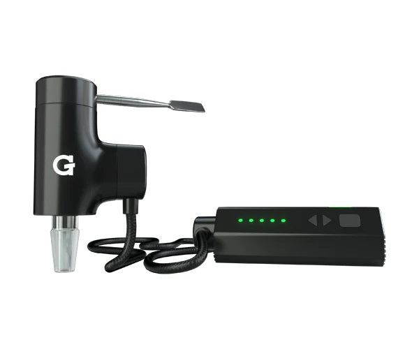 G Pen Hyer Vaporizer — dual-use e-rig with power cable and LED controls for concentrates or dry herb