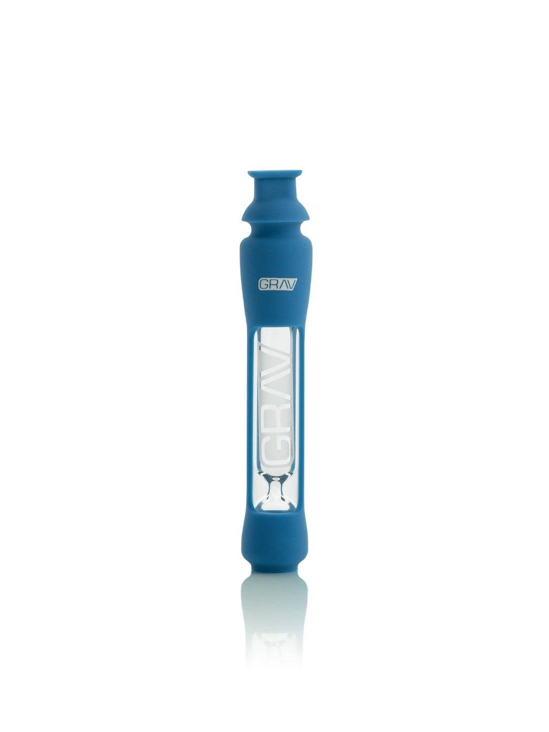 Grav 12mm Taster with Silicone Skin — blue glass one-hitter with protective silicone skin