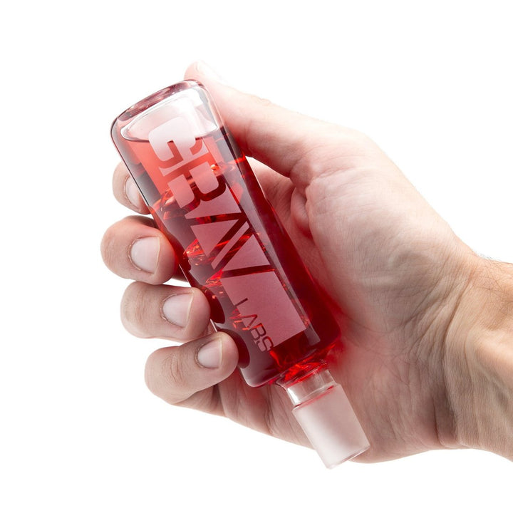 GRAV 14mm Glycerin Chiller Attachment Red — red glycerin chiller close-up detail
