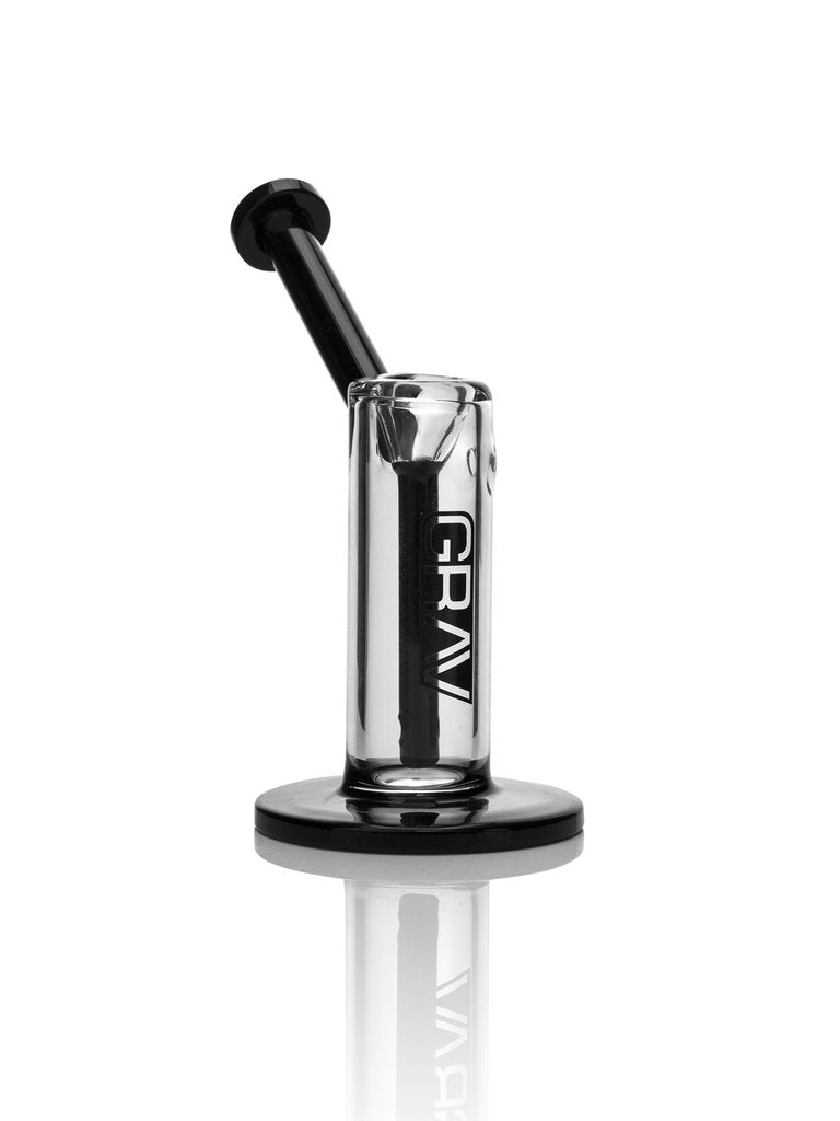 GRAV 6in Upright Bubbler Black — 6in compact upright bubbler in black