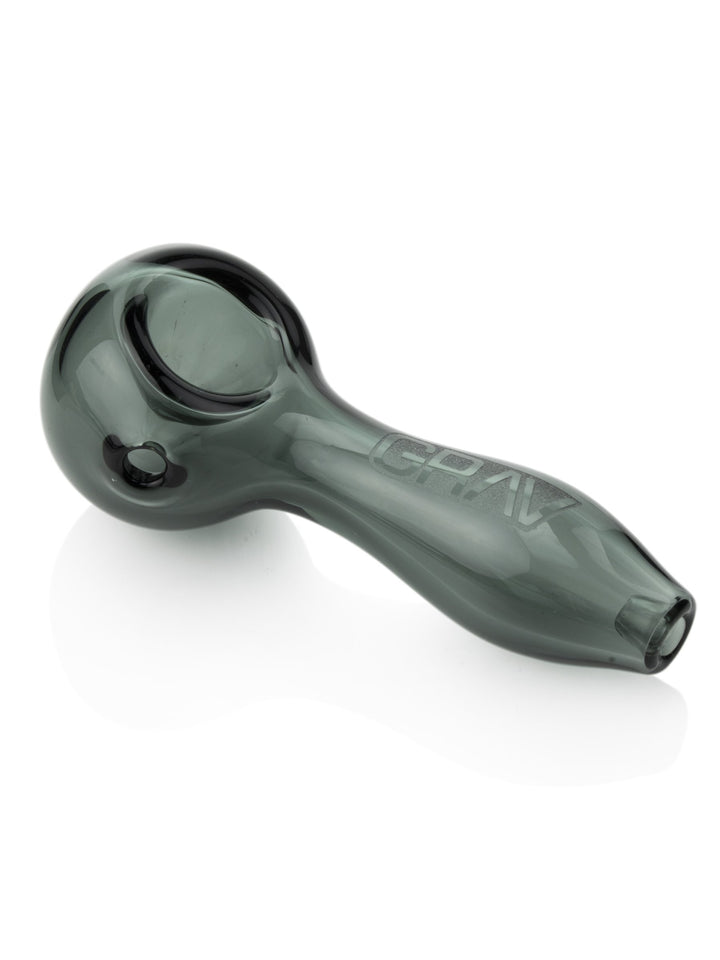 GRAV Classic Spoon 4 inch Smoke Grey borosilicate spoon pipe