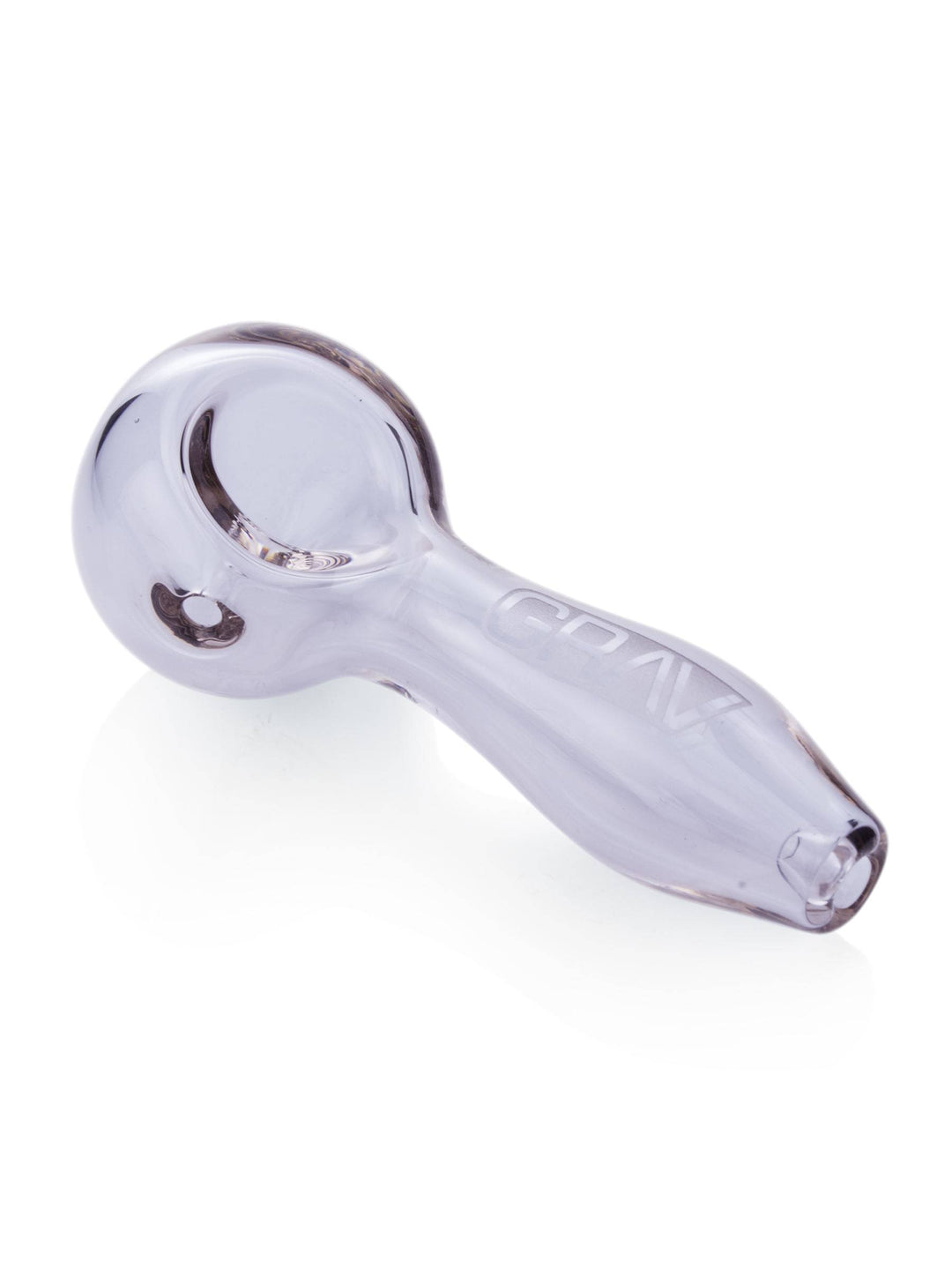 GRAV Classic Spoon 4 inch Smoke Grey borosilicate spoon pipe close-up