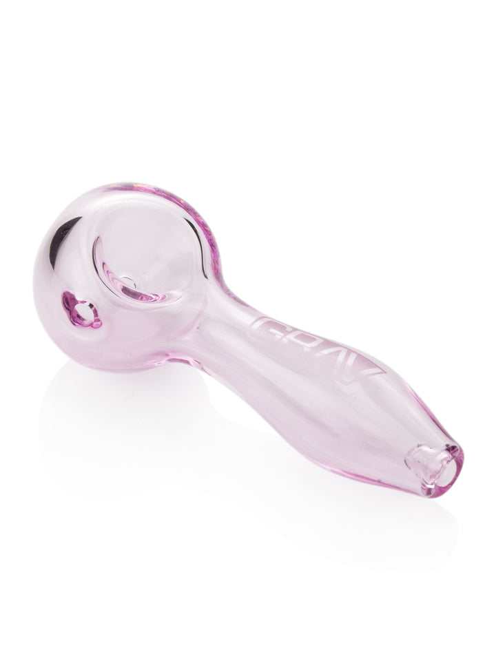 GRAV Classic Spoon 4 inch Pink borosilicate spoon pipe angled profile