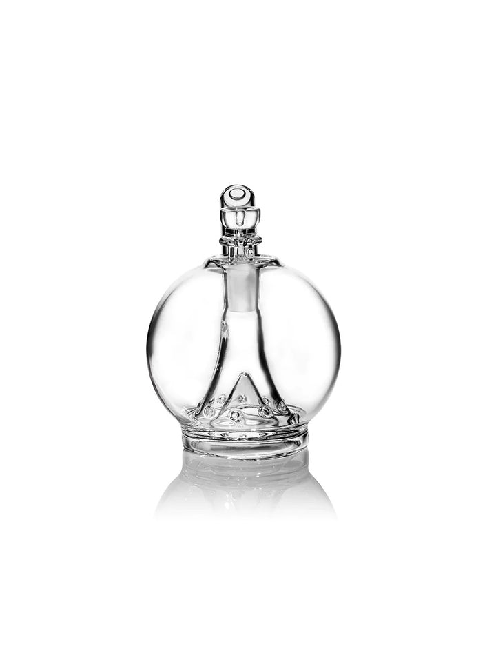 GRAV Globe Bubbler Clear — clear glass globe bubbler hand pipe, hero shot
