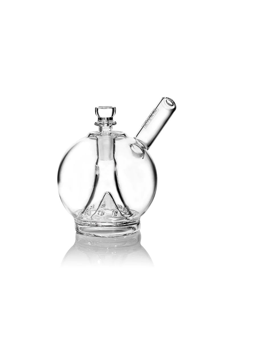 GRAV Globe Bubbler Clear — alternate angle of the globe bubbler