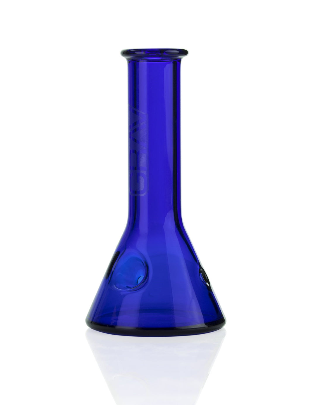 Grav Labs Beaker Spoon — blue glass spoon pipe with beaker-style bowl