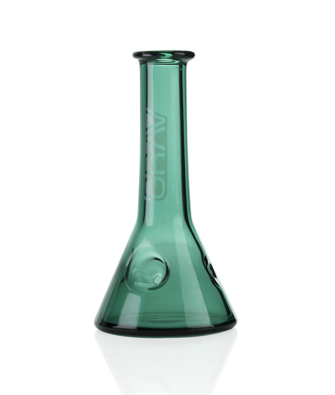 Grav Labs Beaker Spoon — lake green glass spoon pipe with beaker-shaped bowl
