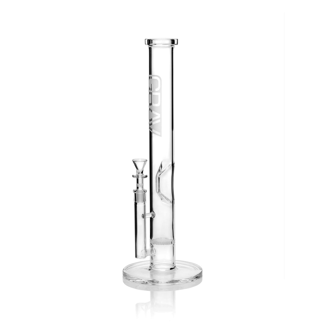 GRAV Large Straight Base with Disc Water Pipe — large straight-base water pipe with disc perc