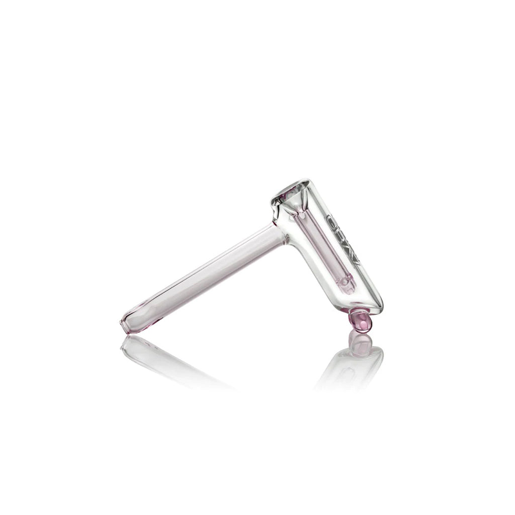 GRAV Mini Hammer Bubbler Pink — mini hammer-style glass bubbler in pink