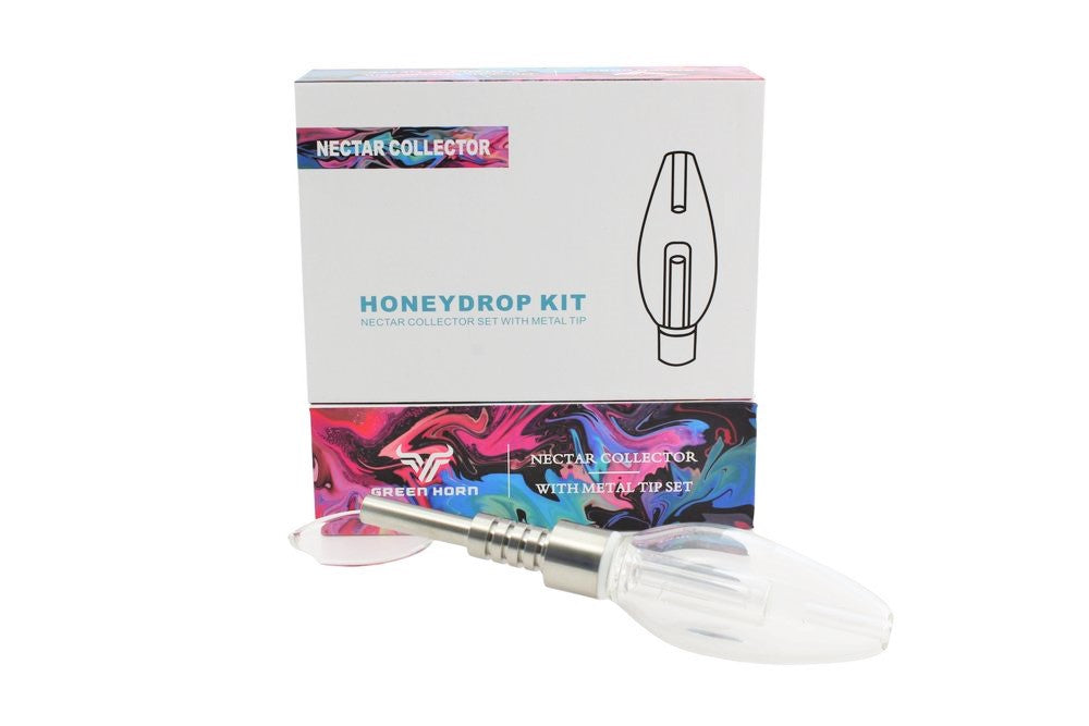 Green Horn Honeydrop Nectar Collector Kit — glass nectar collector dab straw kit, hero shot