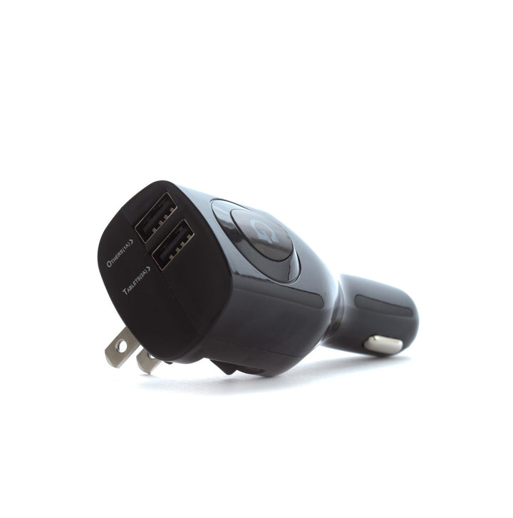 Grenco Science G Dual Power Charger — dual-port USB wall charger compatible with G Pen vape pens, side view