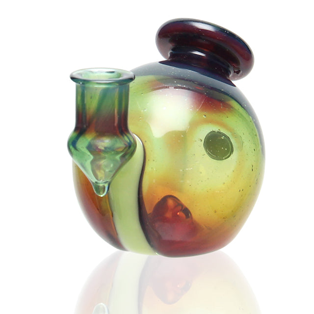 Half-Full Studios Orb Bubbler Alien Tech colorway mini dab rig with 14mm female joint