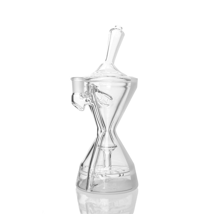 Hamm's Waterworks Hourglass Recycler Bong — handblown recycler water pipe with hourglass-shaped chamber design