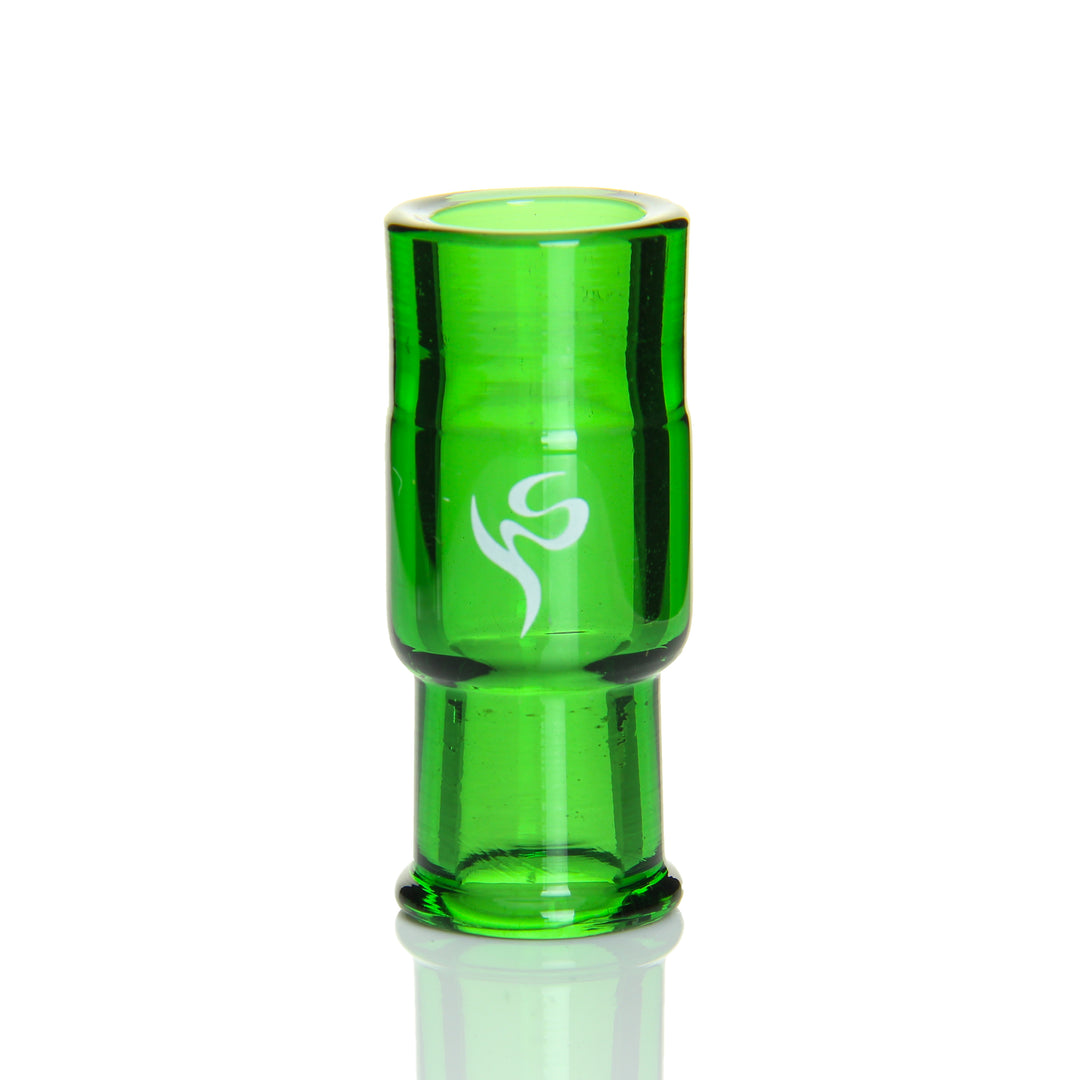Health Stone 14mm Female Slide Green — glass slide with built-in vapor stone, green