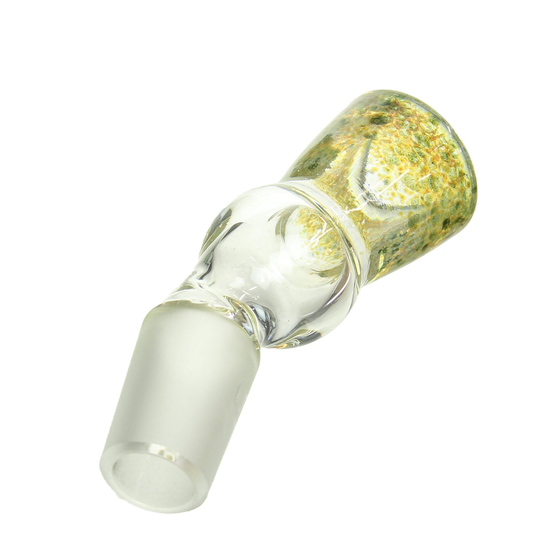 Health Stone 18mm Slide Green Frit — glass slide with built-in vapor stone, hero shot