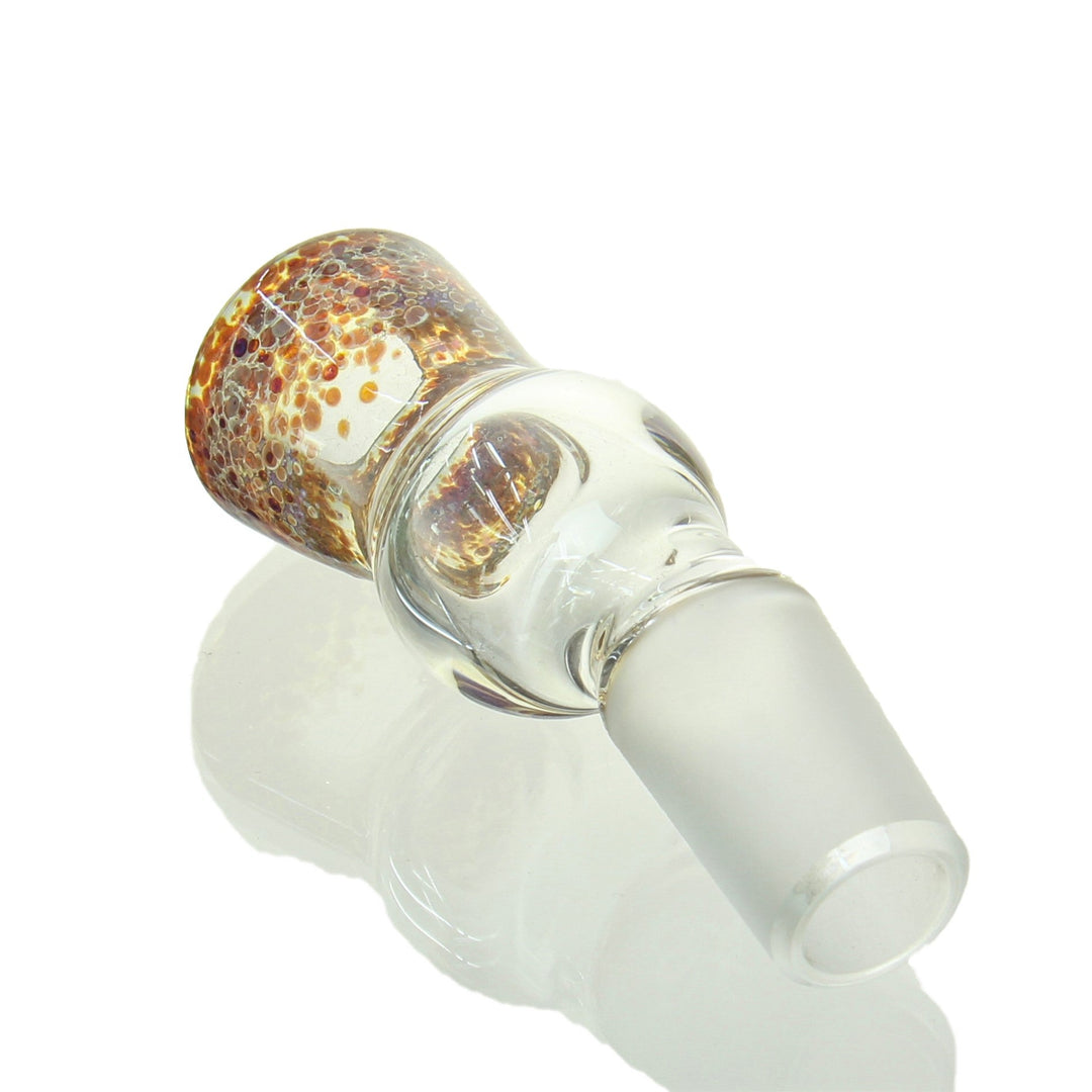 Health Stone 18mm Slide Red Frit — glass slide with built-in vapor stone, hero shot