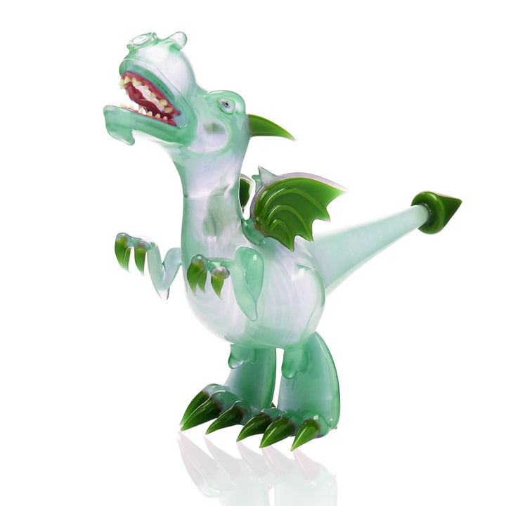 Hendy Glass Open Mouth Dragon Pastel Potion side view