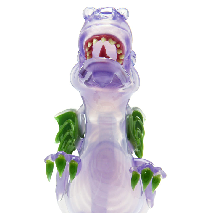 Hendy Glass Open Mouth Dragon Pastel Potion detail of artwork