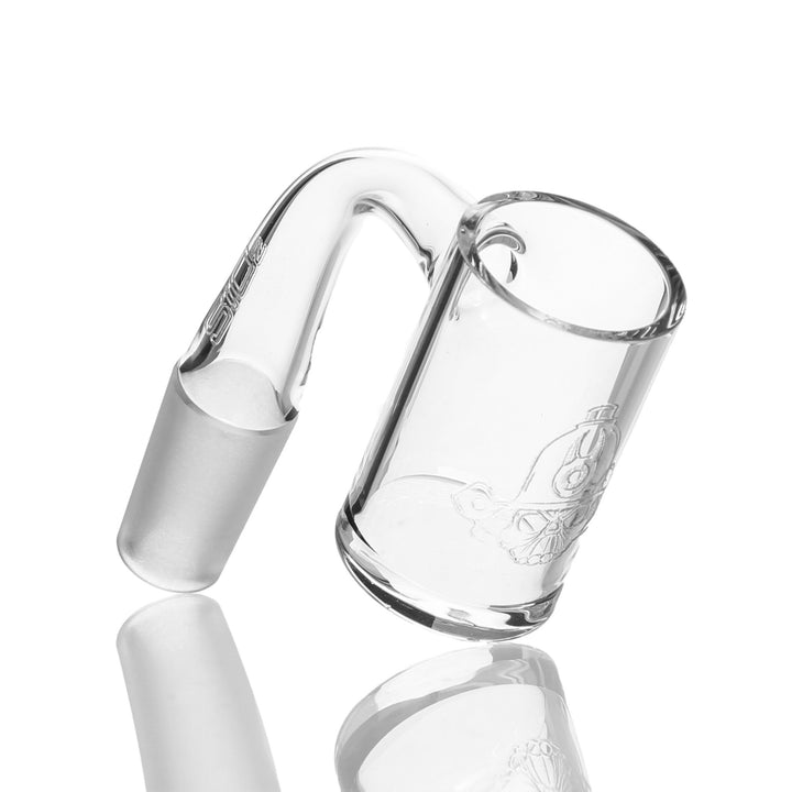 Hendy Glass Quartz Banger 14mm Male 90deg — quartz banger with 14mm male joint at 90 degrees