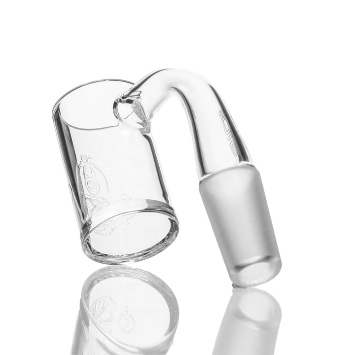 Hendy Glass Quartz Banger 14mm Male 90deg — 14mm Hendy banger from alternate angle