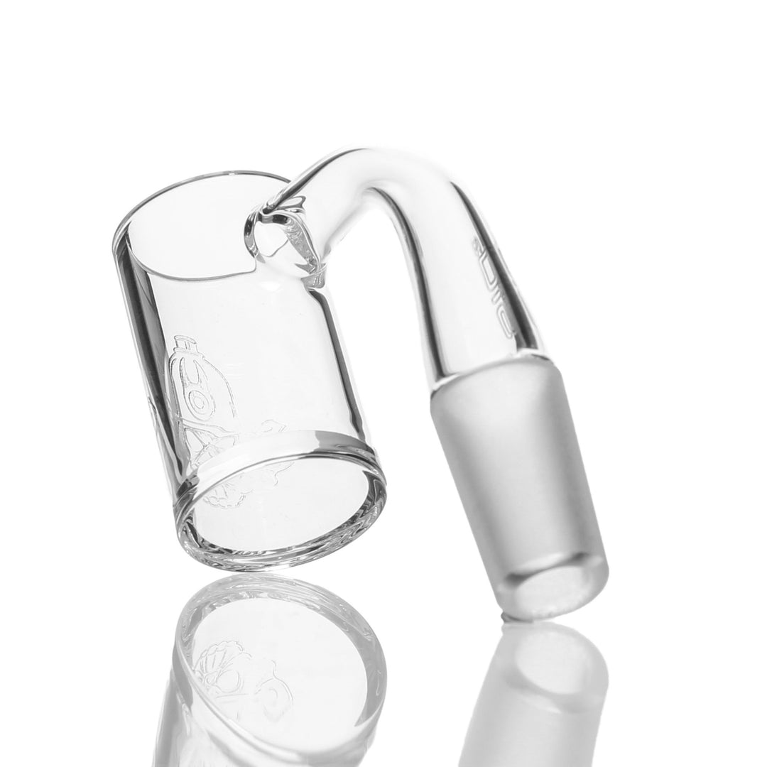 Hendy Glass Quartz Banger 14mm Male 90deg — 14mm Hendy banger from alternate angle