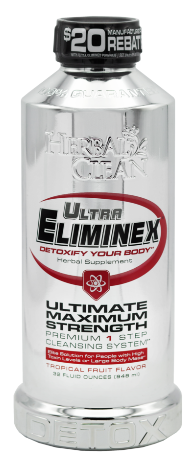 Herbal Clean Ultra Eliminex — tropical fruit detox drink, 32 oz premium cleansing beverage