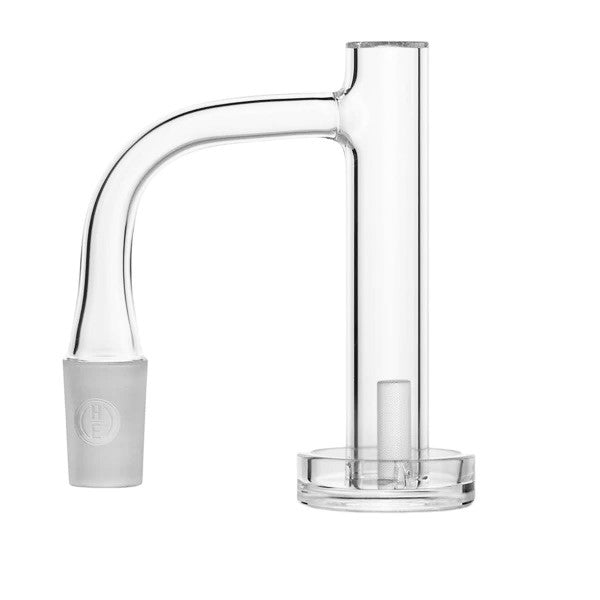 Highly Educated Control Tower 10mm Male 90deg — quartz control tower banger for dab rigs, hero shot