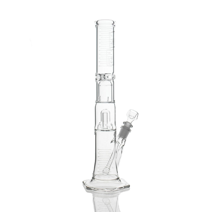 HiSi Glass 14 inch Jr Double Bell Perc Straight side view