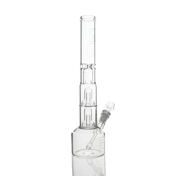 HiSi Glass 14 inch Jr Triple Bell Perc Beaker side view