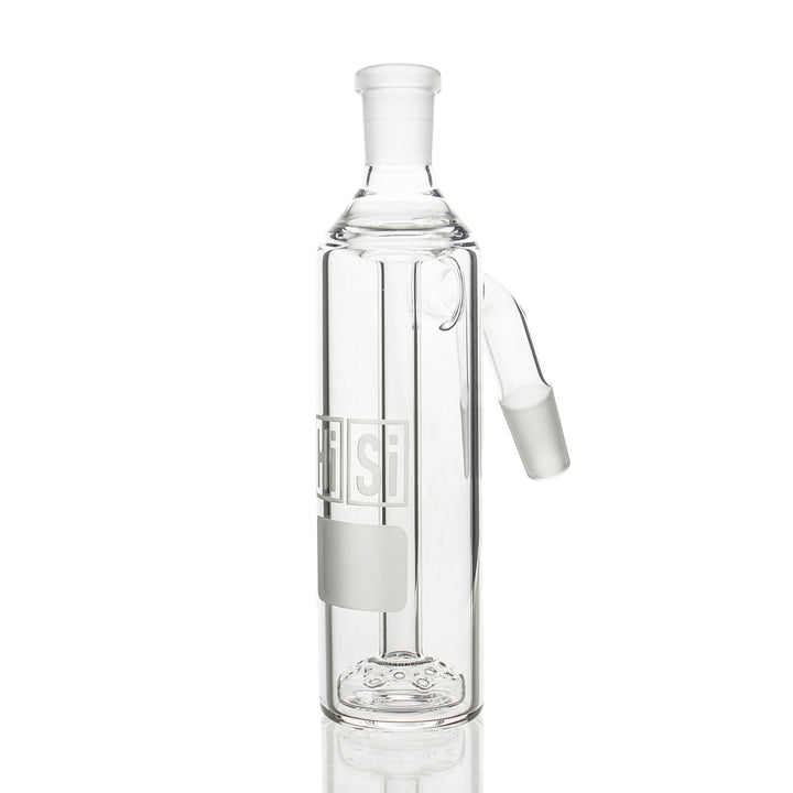 HiSi 14mm 45deg Ashcatcher — borosilicate glass ashcatcher attachment with 45-degree joint angle for water pipes