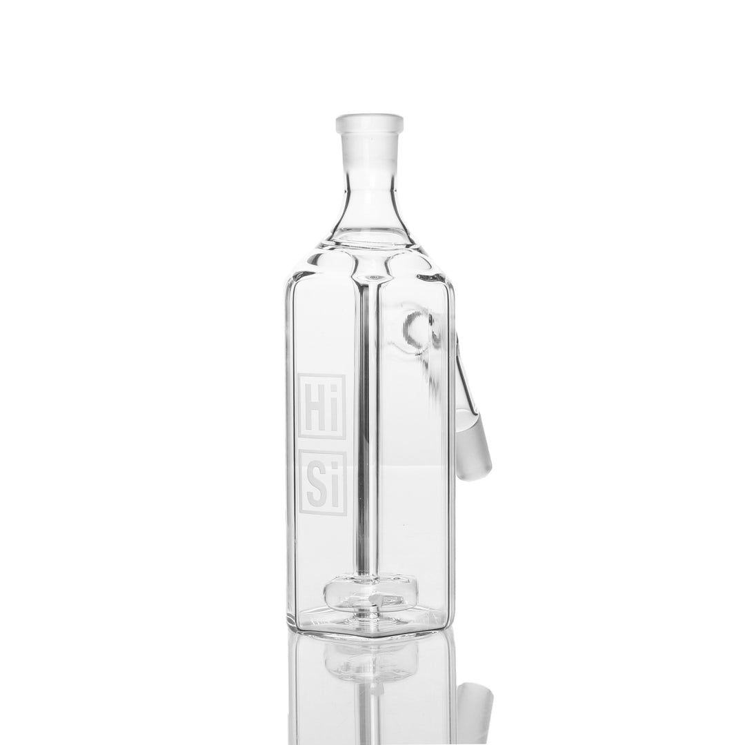 HiSi 14mm Hex Ashcatcher 45deg — hex base ashcatcher for bongs, hero shot