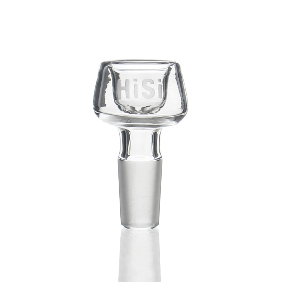 HiSi 14mm Male Crosshair Bowl — glass slide bowl with crosshair-pattern screen for clean ash management