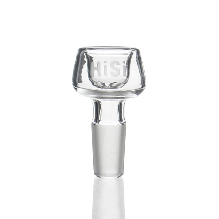 HiSi 14mm Male Crosshair Bowl — glass slide bowl with crosshair-pattern screen for clean ash management
